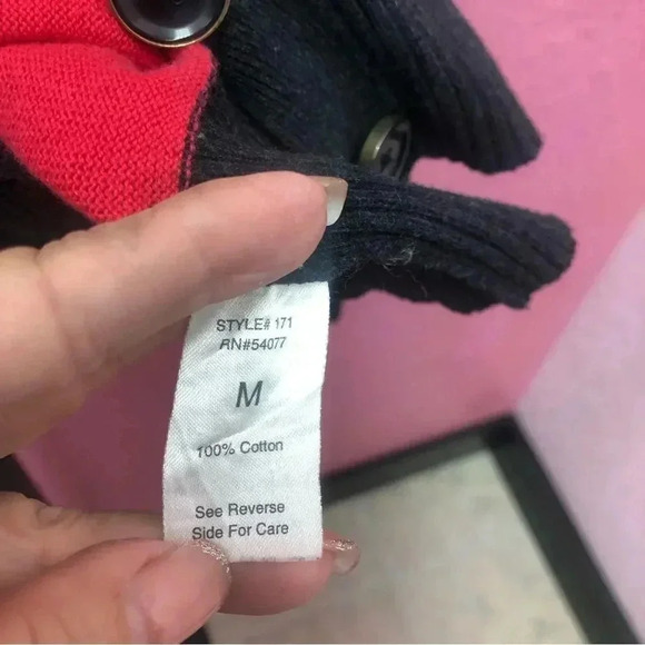 CAbi Style #171 Womens Argyle Front Pocket Long Sleeve Button Front Cardigan - Picture 5 of 7